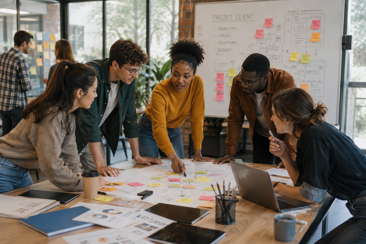 Groupe engagé dans une formation active et collaborative.