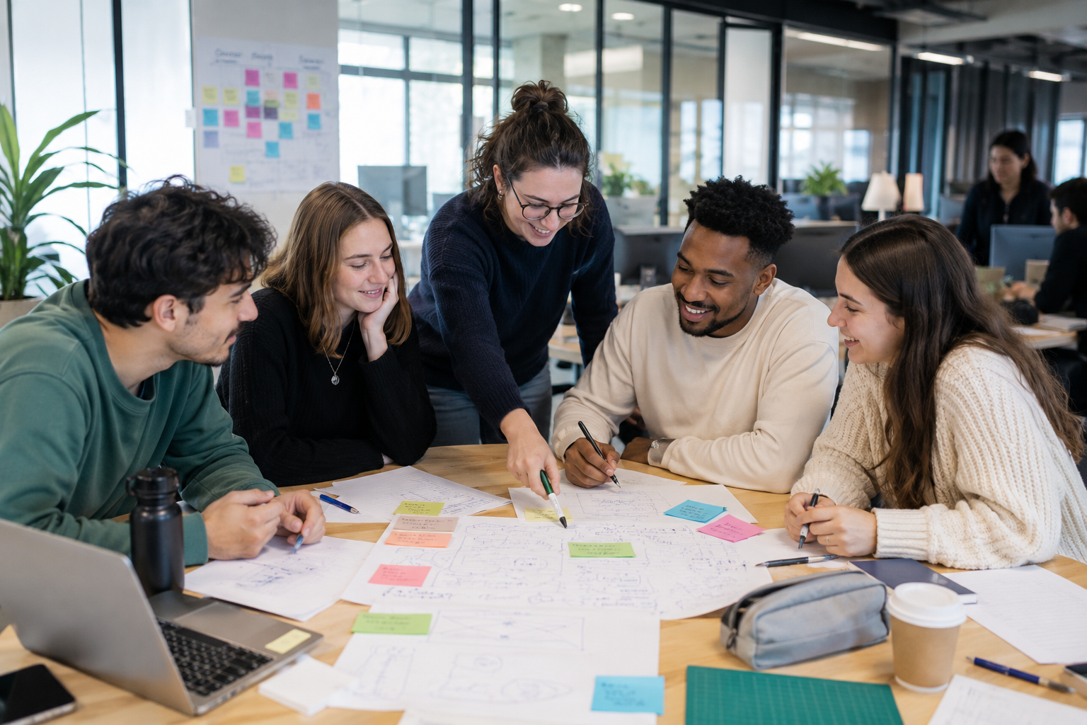 Groupe d’apprenants en situation de projet collectif.